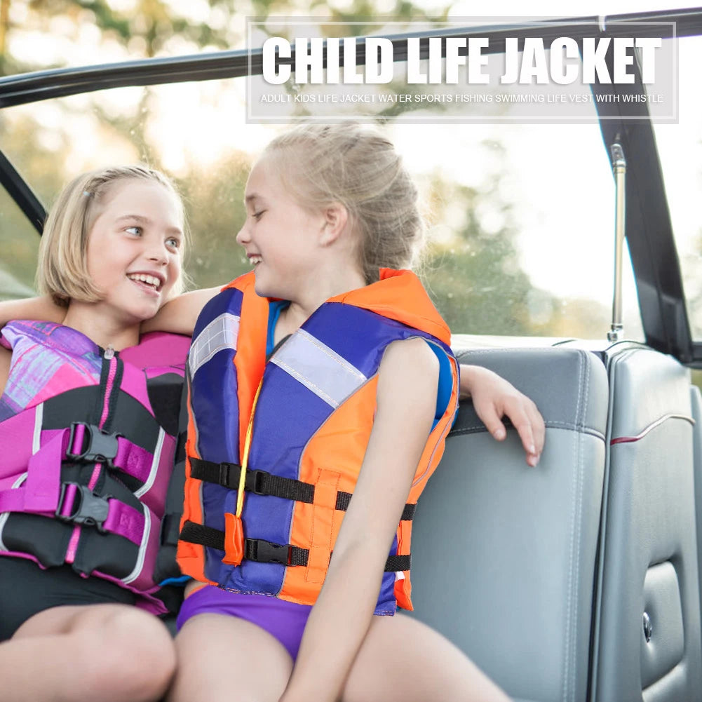 Neoprene Kids Buoyancy Vest Water Sports Child Fishing Rafting Surf Boats Sailing Safety Life Jacket Girls' Swimsuit Lifeguard Qme