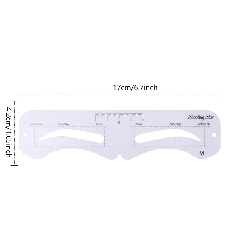 6 Fixable Eyebrow Stencil Grooming Shaper Template Reusable Stickers Qme