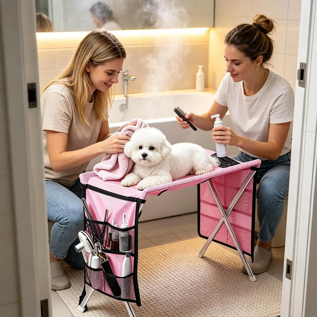 Dog Hammock For Grooming 30lbs Weight Capacity Cat Clipping Table Harness Dog Anti-Scratch Clipping Hammock For Home Indoor Qme