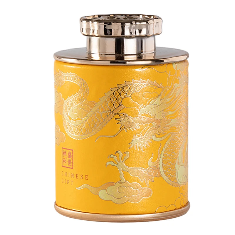 Empty Mini Tea Tin Can Household Tea Sealed Jar Portable Home Small Tea Box Paper Storage Cans Packaging Qme Gold