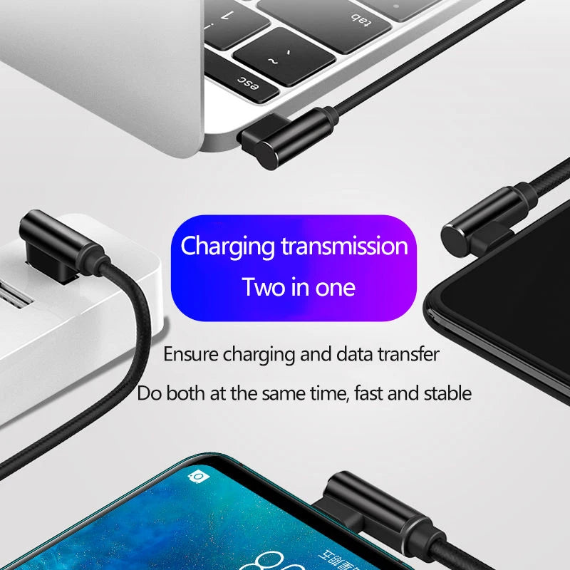 40W 5A USB Quick USB PD Wire Type C Cable 90 Degree Elbow Fast Charge Phone Charger PD Data Cord For Phone Samsung Xiaomi Huawei Qme