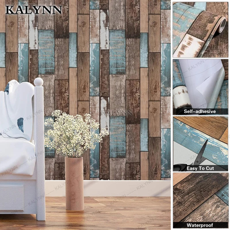 Wood Peel Stick Wallpaper Vinyl Self Adhesive Contact Paper Removable Qme