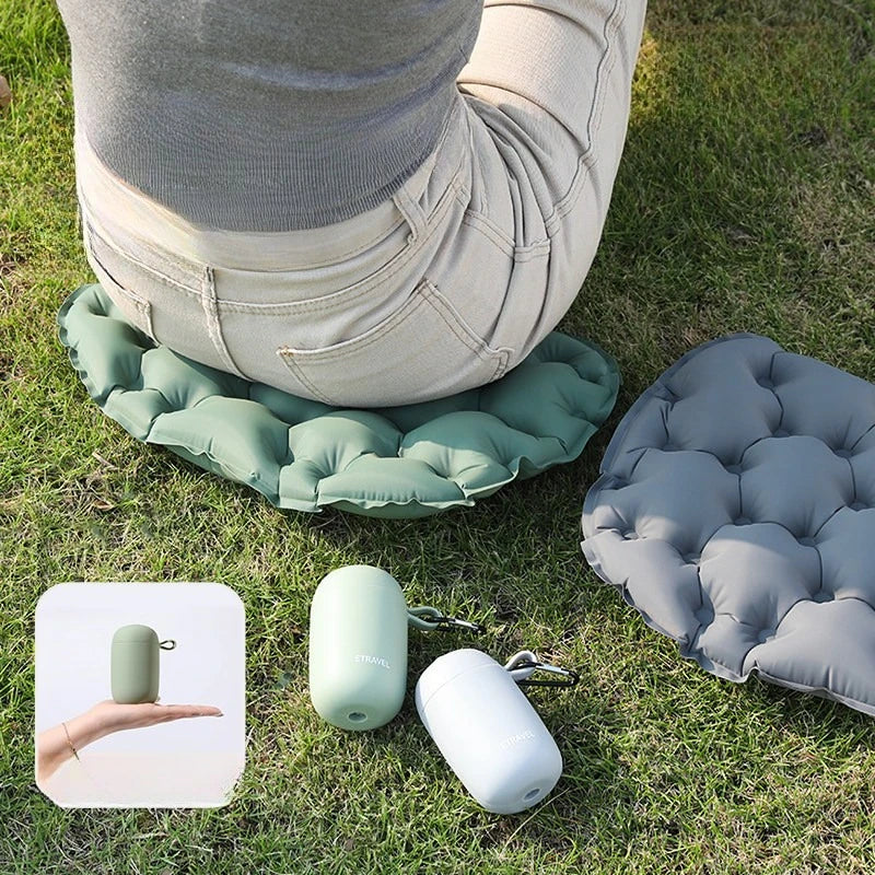 Thick Waterproof Inflatable Camping Mattress Portable Foldable Single Qme