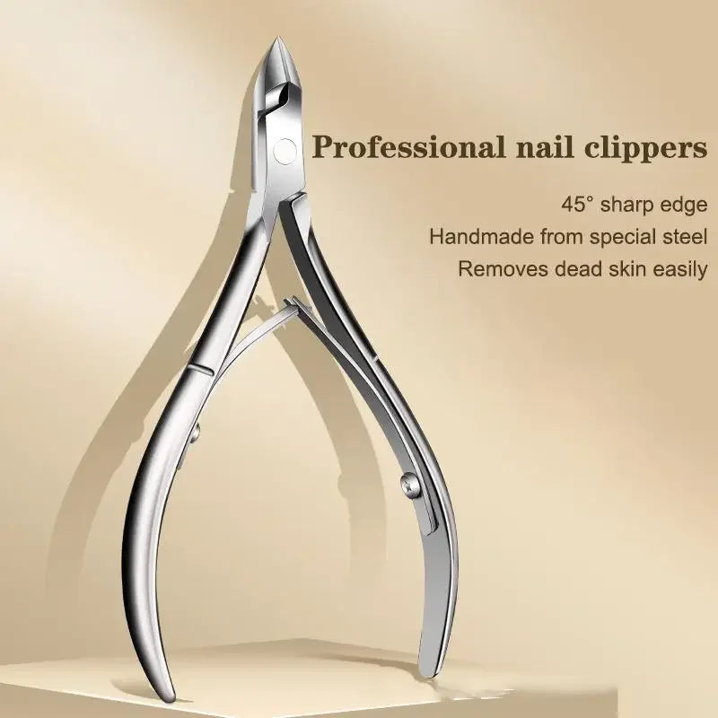 Durable Stainless Steel Cuticle Nipper Manicure Pedicure Clippers Qme