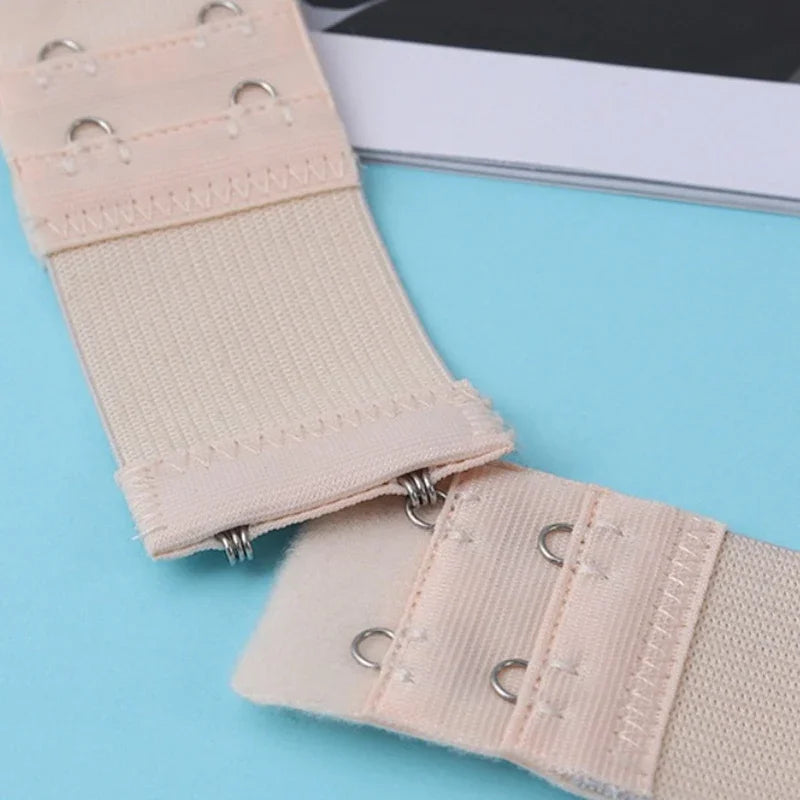 Women 2 Rows Hooks Bra Extension Strap Extenders Adjustable Belt Qme