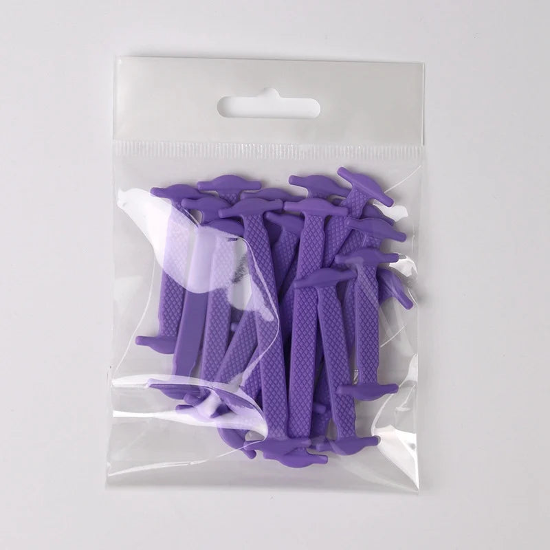 Lazy Shoelace Silicone Quick Lace Elastic Women Men No Tie Kids Adult Qme PURPLE China Mainland