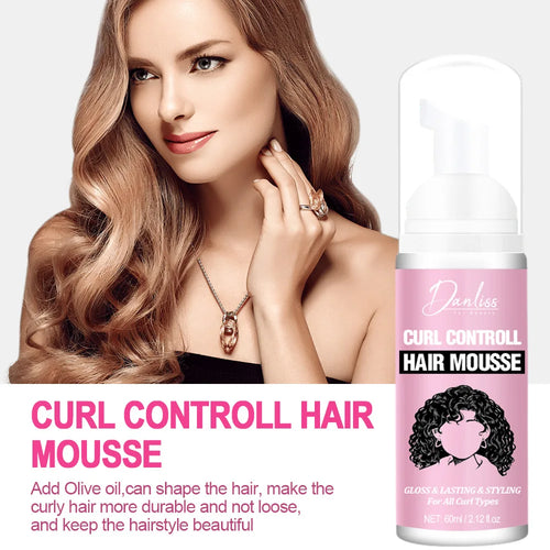 1 Curl Defining Mousse Anti-frizz Bouncy Cream Hair Curling Hydrate Qme