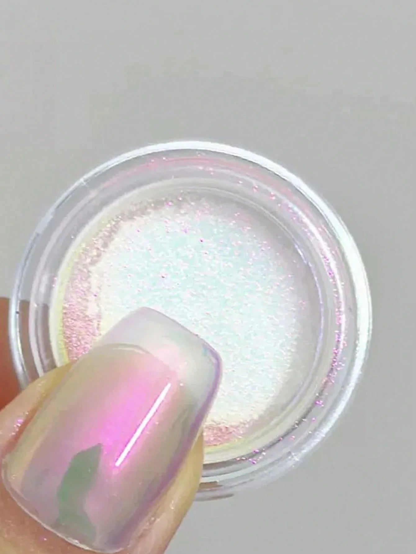 1 Nail Magic Mirror Powder Explosive Sky Moon Neon Pearl White Aurora Qme 03