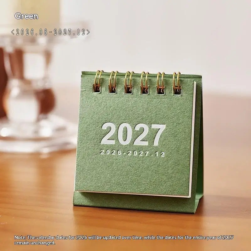 2027 Simple Creative Mini Desk Calendar Small Coil Desktop Planner Qme A1