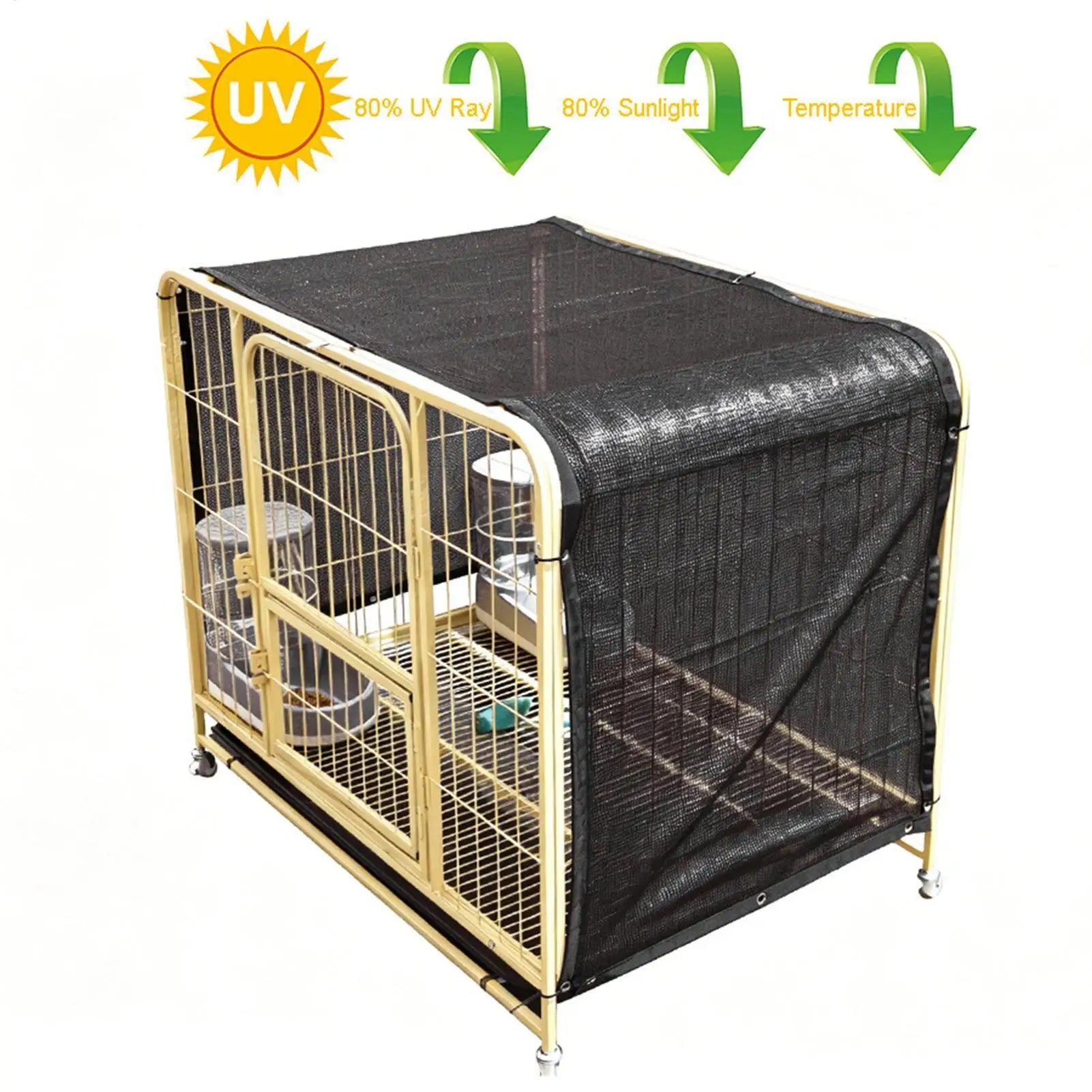 Kennel Cover Large UV Protection Portable Screen Outdoor Dog House Kennel Cover For Outdoor Yard Pathway Farm Patio Lawn Balcony Qme