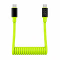 240W USB A to Type C 1M 2M Data Cord PD Fast Charging Silicone Cable Type C To C QC 3.0 Data Line for iPhone 17 Xiaomi Samsung Qme Green C To C 1m