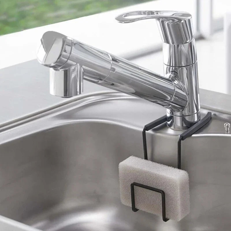Sink Sponge Holder Small Kitchen Bathroom Metal Organizer Liquid Dish Drainer Faucet Rack Shower Convenient Qme