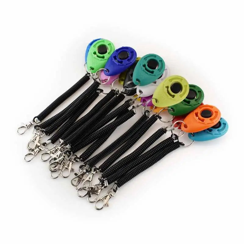 Key Chain Dog Training Clicker Aid Repeller Supplies Adjustable Wrist Qme