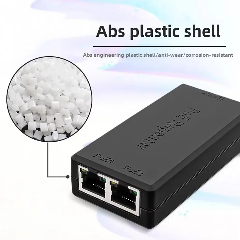 2 Port Gigabit POE Extender 1000Mbps IEEE 802.3af/at PoE Repeater For Surveillance CCTV IP Camera Power Supply Qme