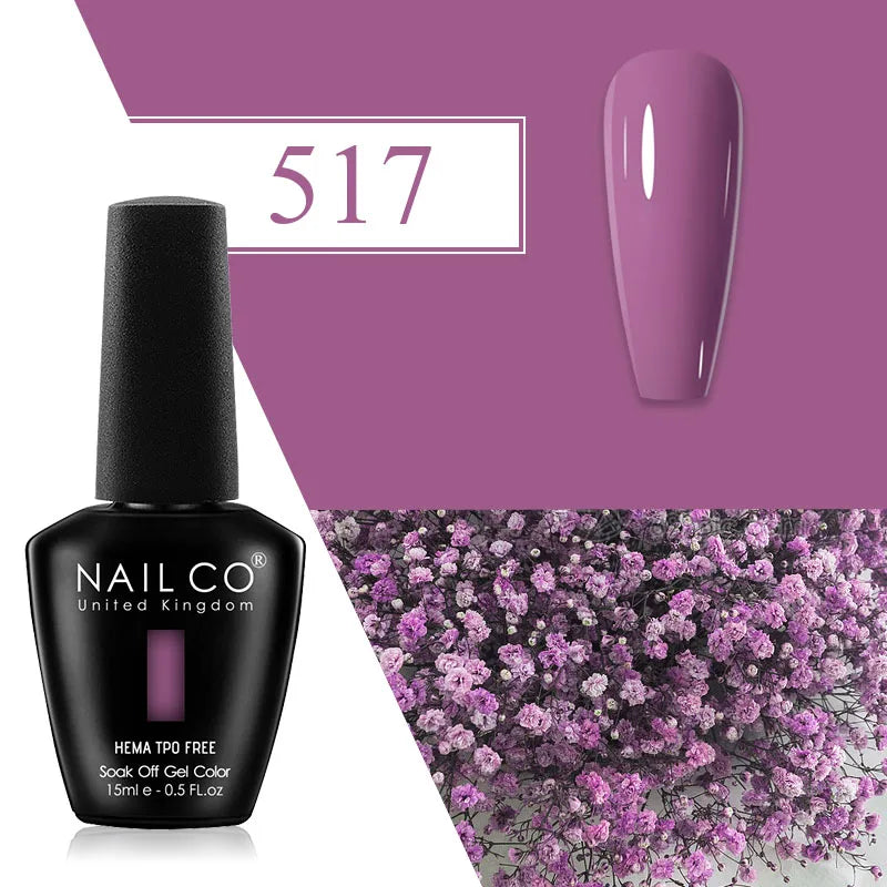 NAILCO Plum Gel Nail Polish Matte Coat Autumn Winter Semi Permanent