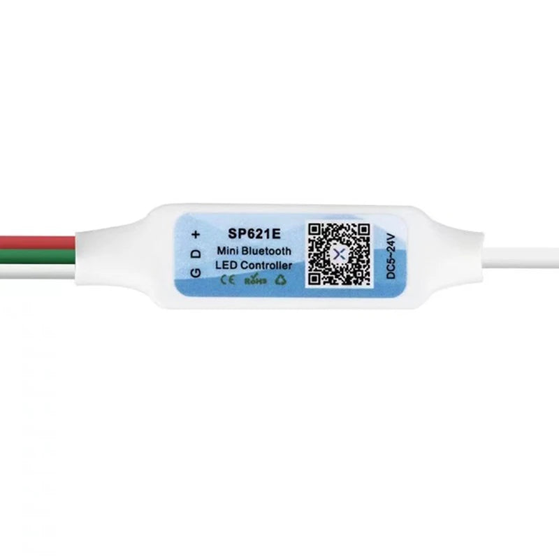SP621E Mini Bluetooth RGB Controller For WS2811 WS2812 WS2813 LED Strip Light Control -24V. Qme