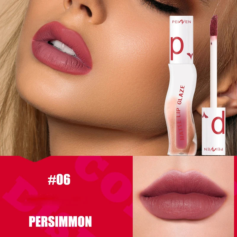 Long Lasting Moisturizing Matte Lipstick Waterproof Sweat Proof Non Qme 06 PERSIMMON