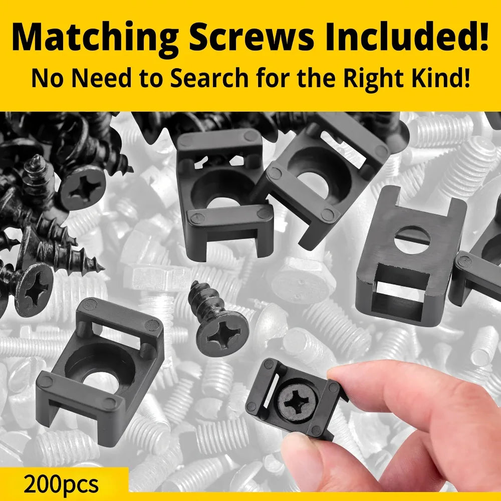 200Pcs U Spring Metal Retainer Clips & Self Tapping Screws Kit For Motorcycle Car E-Bike Fairing Fender Fastener Hardware Qme