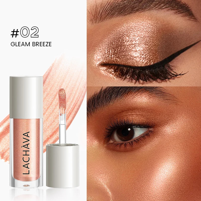 2-in-1 Liquid Eyeshadow Highlighter Fine Pearlescent Shimmer Qme 02