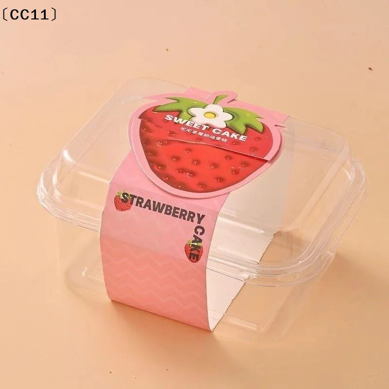 10 Transparent Sandwich Cake Holder Bakery Food Boxes Cupcake Qme