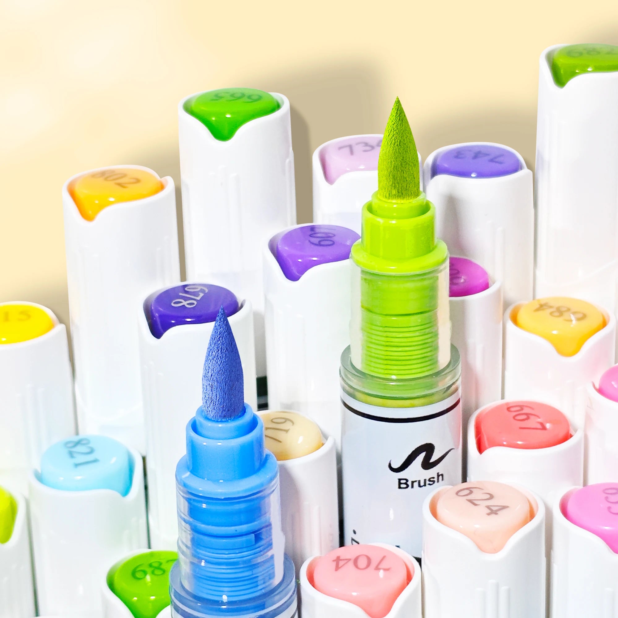 GN Dual Tip Acrylic Paint Markers,Brush Tip Permanent Acrylic Pens For Ceramic,Plastic, Egg,Scrapbook,Art Painting Supplies Qme