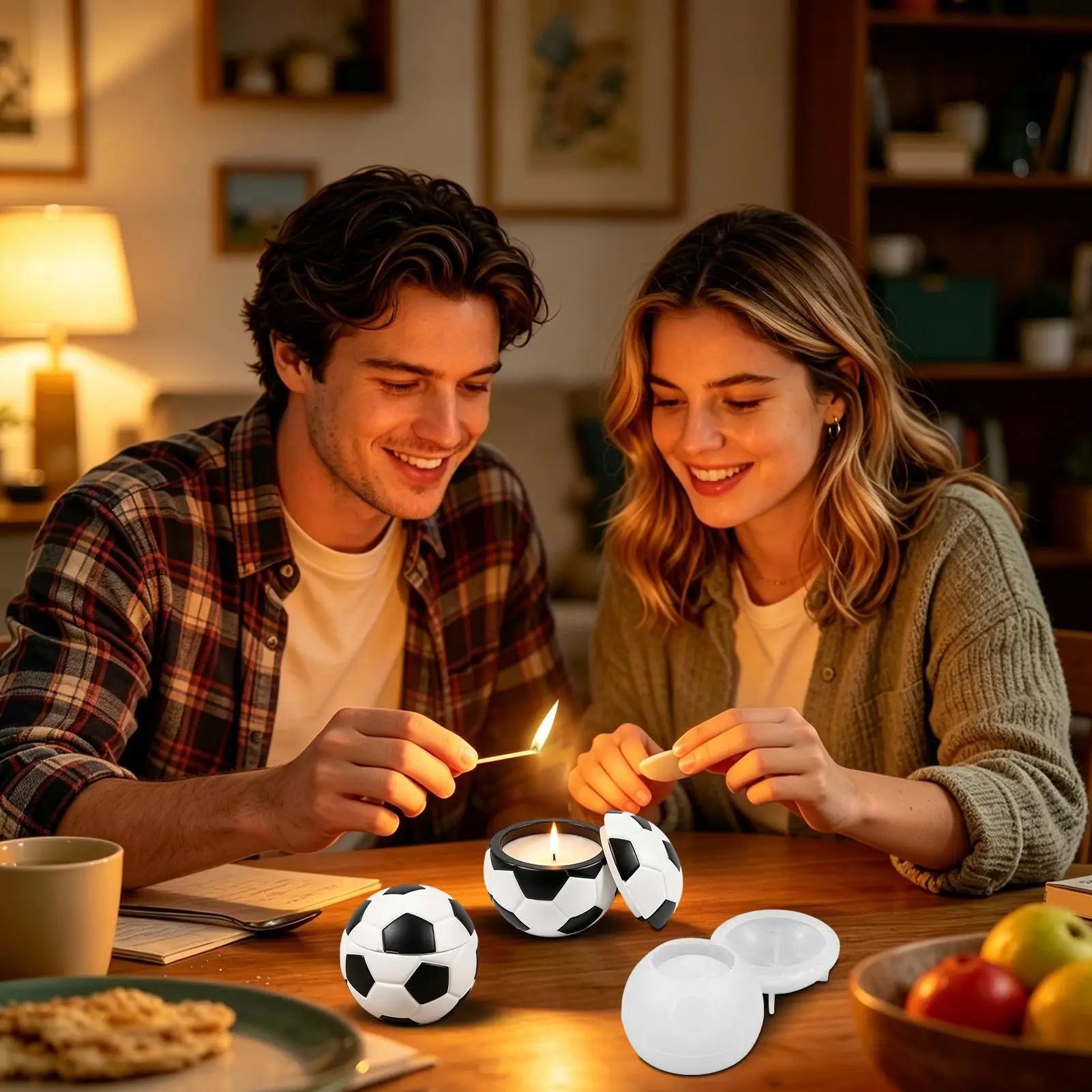 Silicone Jar Mould 3D Reusable Candle Making Molds Thanksgiving Qme