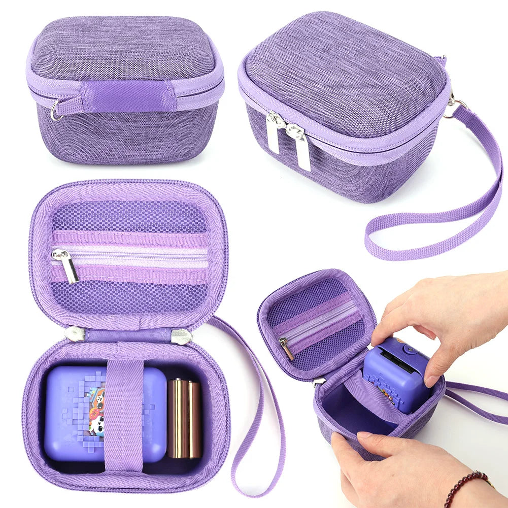 Storage Bag Anti-scratch EVA Hard Carrying Case Shockproof Anti-Drop with Lanyard&Hand Strap for Bitzee Virtual Electronic Pet Qme