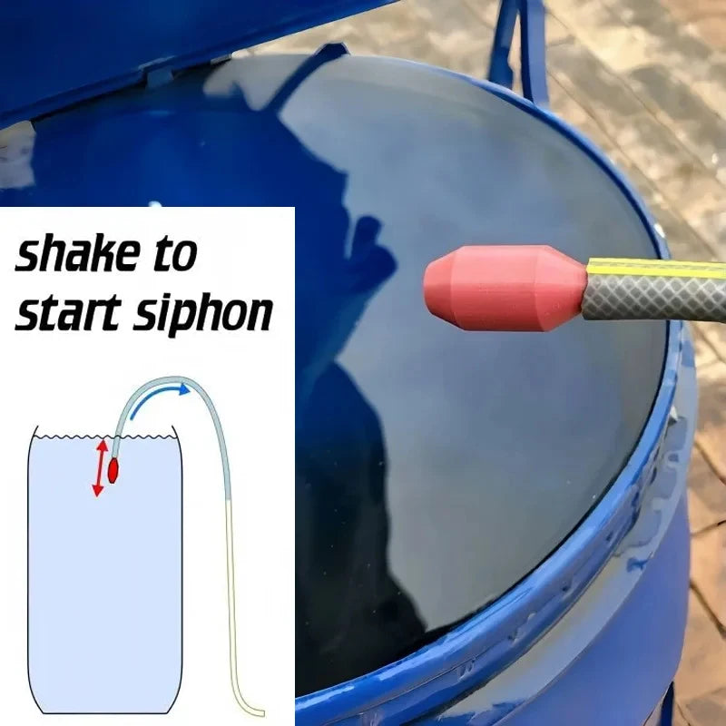 Self-Priming Siphon Pump - Manually Operated, Requires No Electricity, Suitable as an Automatic Drainage Tool for Gardens, Swimm Qme