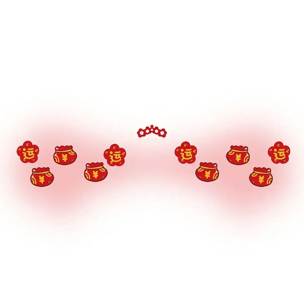 2026 New Year Face Decals Easy-Apply Festive Makeup Stickers For Parties Temporary Waterproof Facial Decor Tattoo Accessori M3M6 Qme M CN