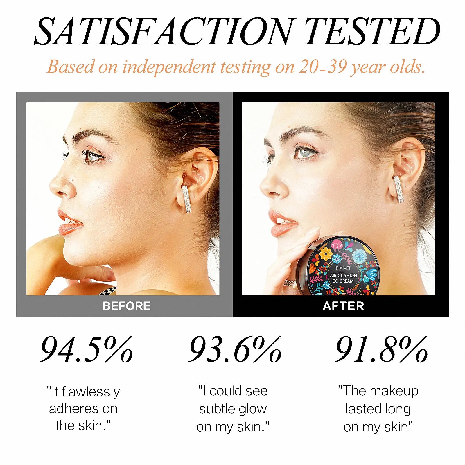 Air Cushion CC Cream BB Foundation Makeup Moisturizing Liquid Qme