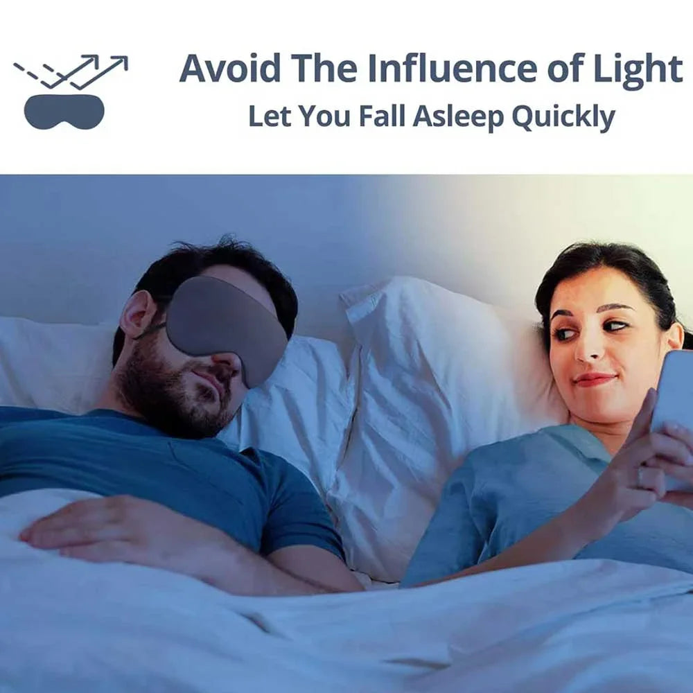 Eye Mask Warm & Cool Dual Use Adjustable Light Blocking Breathable Ice Silk Sleeping Travel Eye Cover Night Aid Sleep Eyepatch Qme