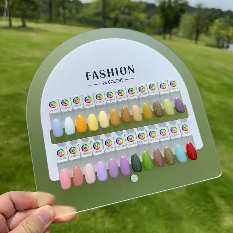 Magnetic False Nail Tip Display Clear Natural Card Polish Gel Stand Qme Default Title