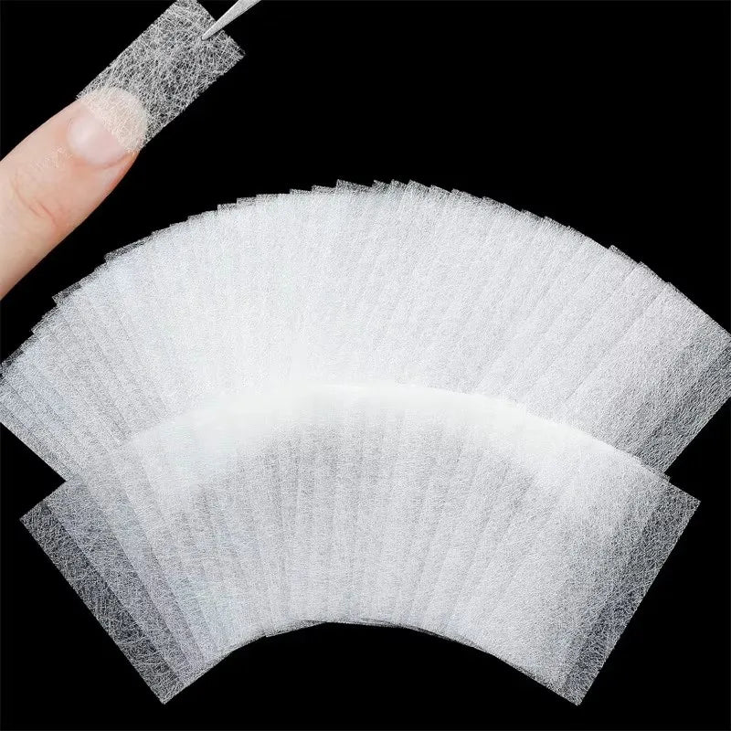 Nail Extension Fibers Fiberglass Nail Wrapping Non-Woven Fiber Gel Nail Care Tools Women DIY Nail Art Extension Accessories Qme