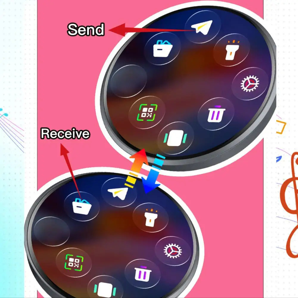 Electronic Badge Pin Anime E-badge Display 1 50-inch HD Screen Qme