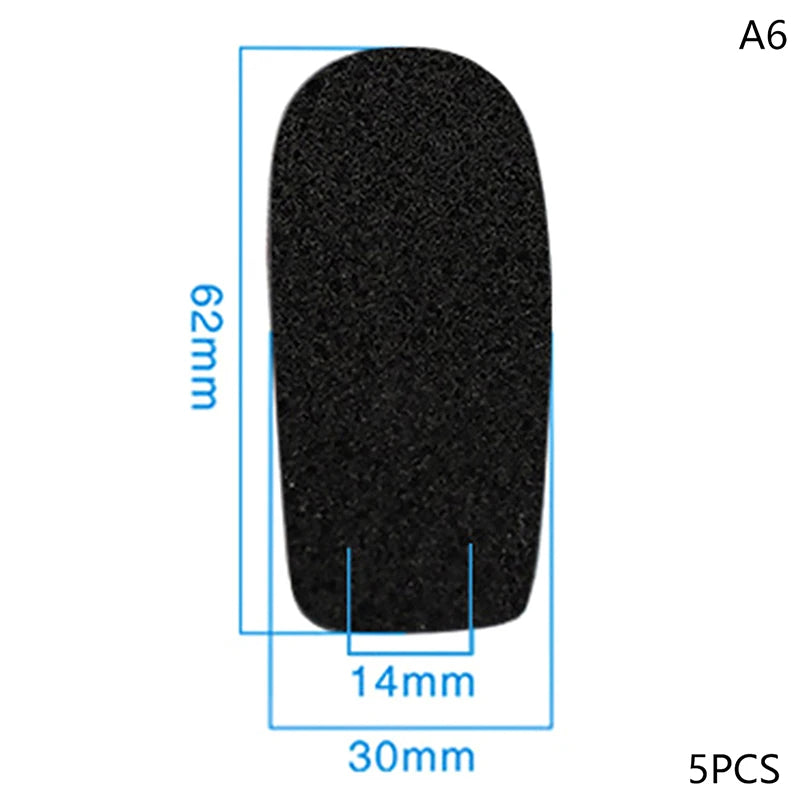 Foam Earphone Mic Cover Microphone Windscreen Headphone Sponge Black Qme 62X30CM
