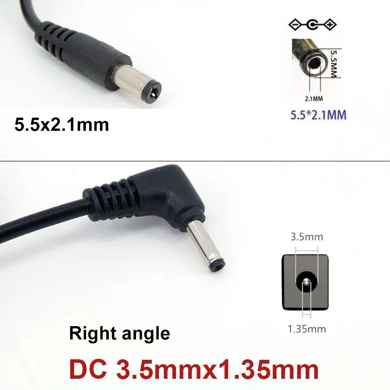 4pcs DC 12V 24V Car Adapter Charger Lighter Power supply extension cable Plug Cord Switch For Car Monitor Camera 3.5mm Qme