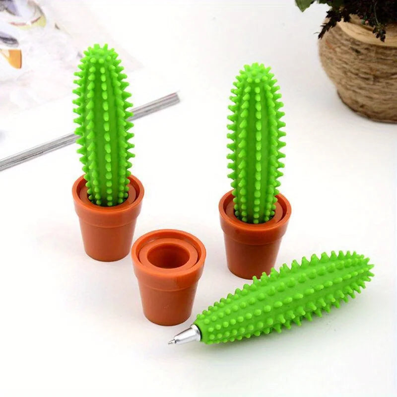 1pc Cactus Pen, Simulation Succulent Plant Pen, Cute and Novel Desktop Decoration and Fun Office Supplies with Blue Ink Qme