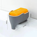 Double Layer Creative Elephant Shape Soap Box Dish Drainable Holder Qme Gray