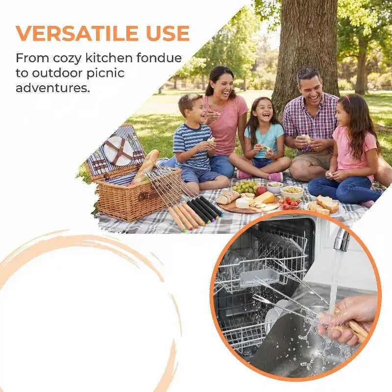 Fondue Fork Grilling Muddler Reusable Fruit Forks Bbq Dipping Plastic Qme
