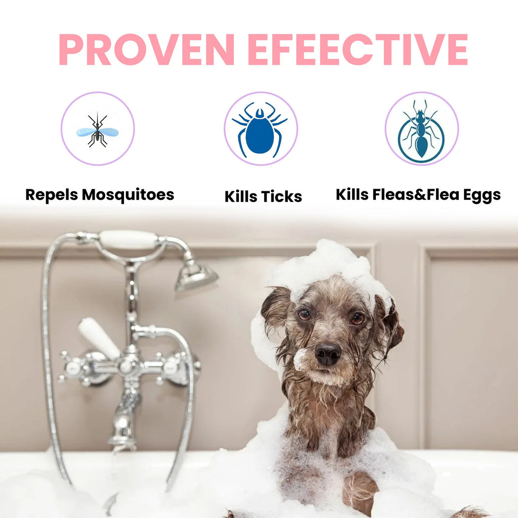 Pet Soap Dogs Hair Softening Flea Lice Insect Killer Cats Mite Removal Itching Relieve Skin Treatment Moisturizing Pet Shampoo Qme