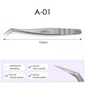 NATUHANA Anti-static Lash Tweezers Precision Stainless Steel Eyelash Qme A-01