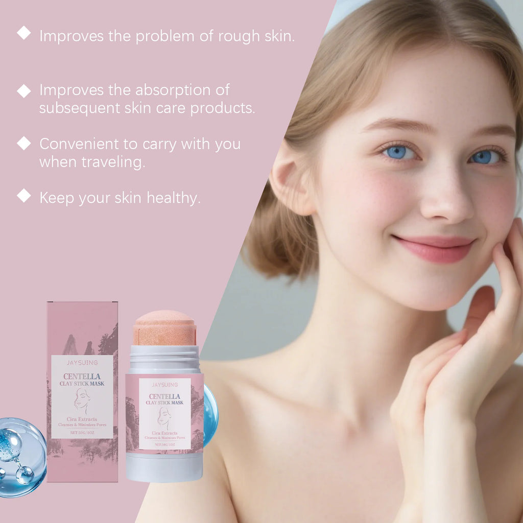 Centella Asiatica Mud Stick Mask Deep Cleansing Pore Minimizer Blackhead Removal Brightening Hydrating Soothing Facial Care Mask Qme