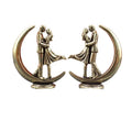 Brass Couple Hugging Figure Home Decor Statue Modern Art Couple Embracing Figurine Lover Ornament Home Decoration Qme 1PCS