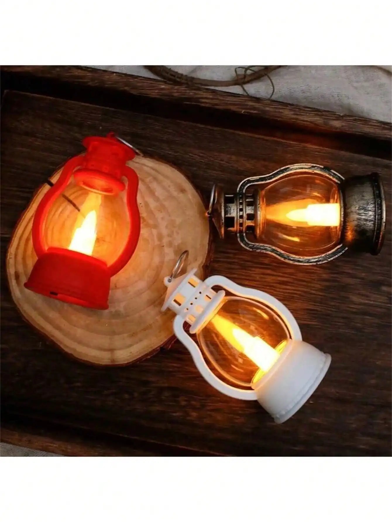 Horse Lights Oil Lamps Candle Night Christmas Atmosphere Flashing LED Qme