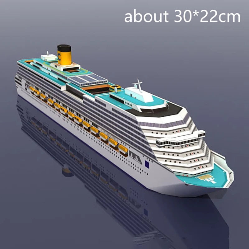 Cruise Ship Paper Model 3D DIY Puzzle Manual Papercrafts Toy Qme