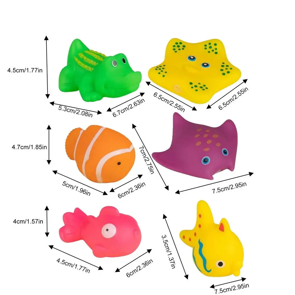 Cat Pool Toys 6pcs Interactive Cat Squeaky Toys for Pool Swimming Bath Fish Toy for Bored Indoor Pet Cat for Backyard Pool Pet Qme 6pcs
