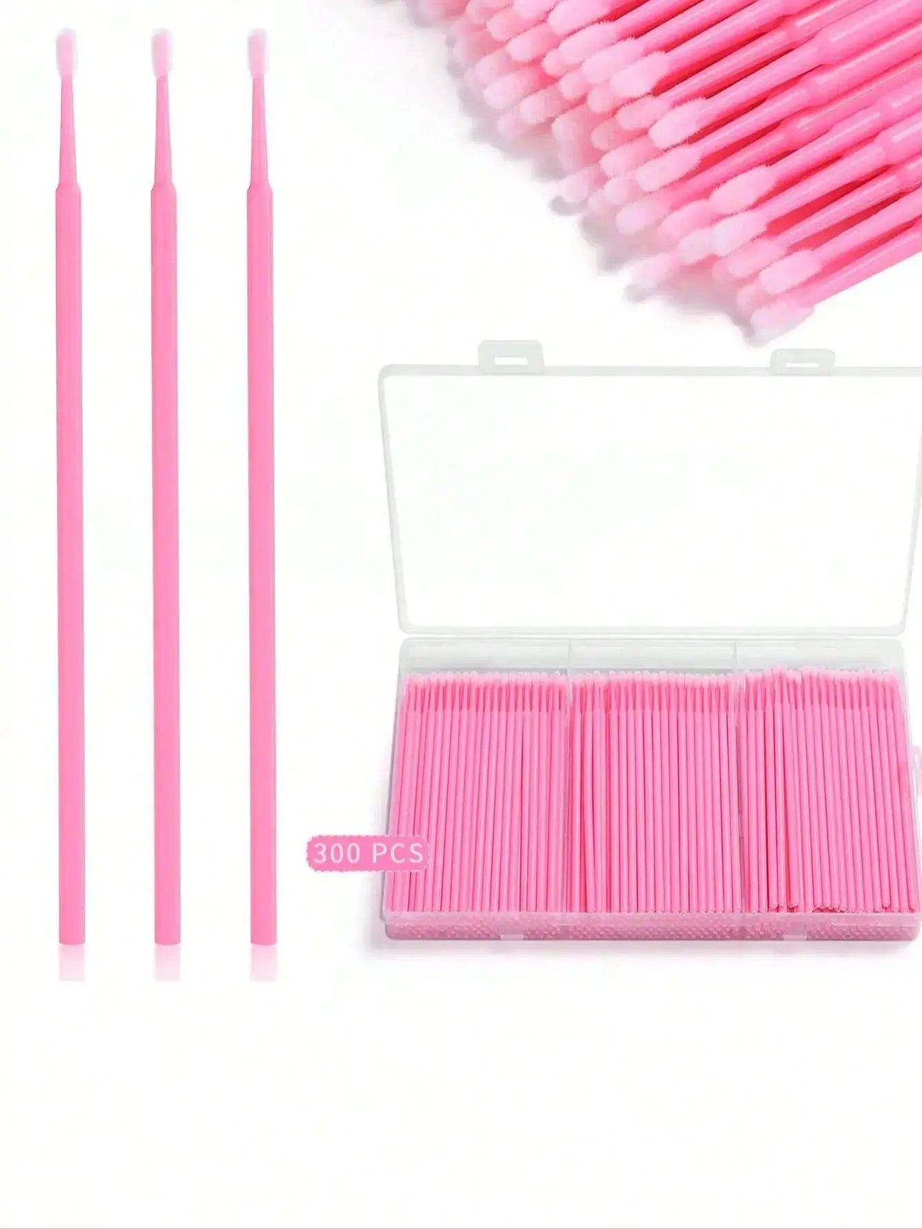 Disposable Micro Brush Makeup Storage Box Applicator Microfiber Stick Qme PINK