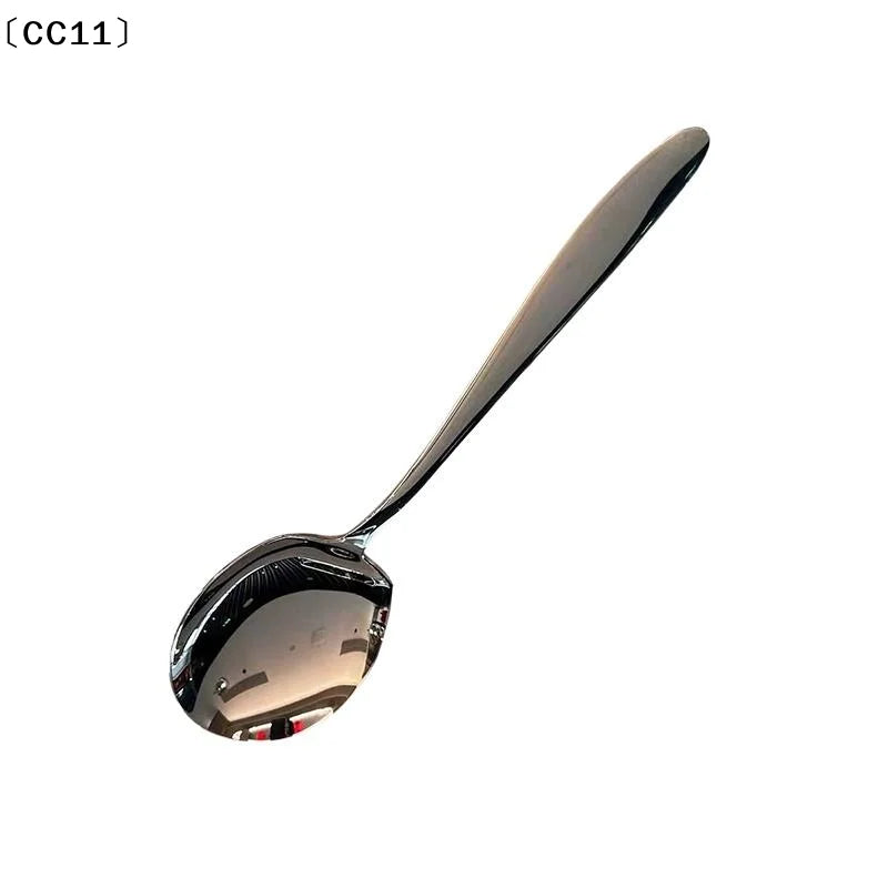 Large Stainless Steel Rice Spoon Ergonomic Metal Serving Kitchen Qme