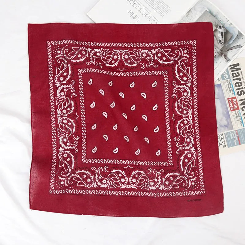 Unisex Hijab Men Women Black Cotton Bandana Hairband Cowboy Biker Qme A-10