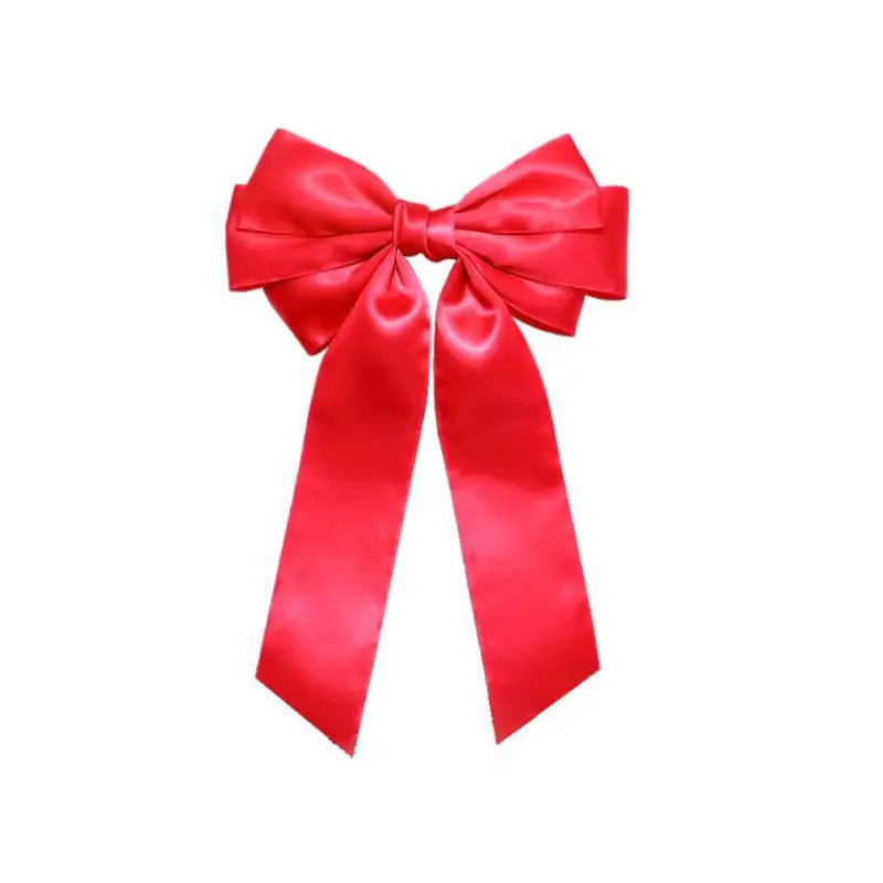 Elegant Bow Hair Clip Korean Tassel Hairpin Summer Fashion Qme red M